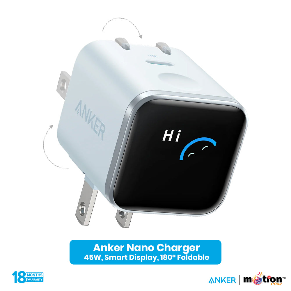 Anker Nano 45W Smart Display GaN Fast Charger (CN) - Blue