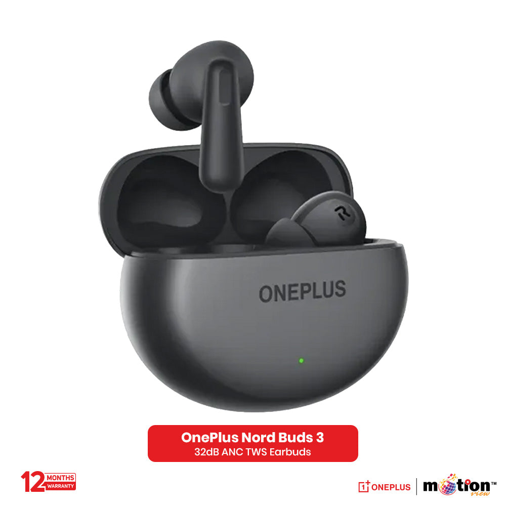 OnePlus Nord Buds 3 with Up to 32db Active Noise Cancellation Wireless Earbuds - Grey