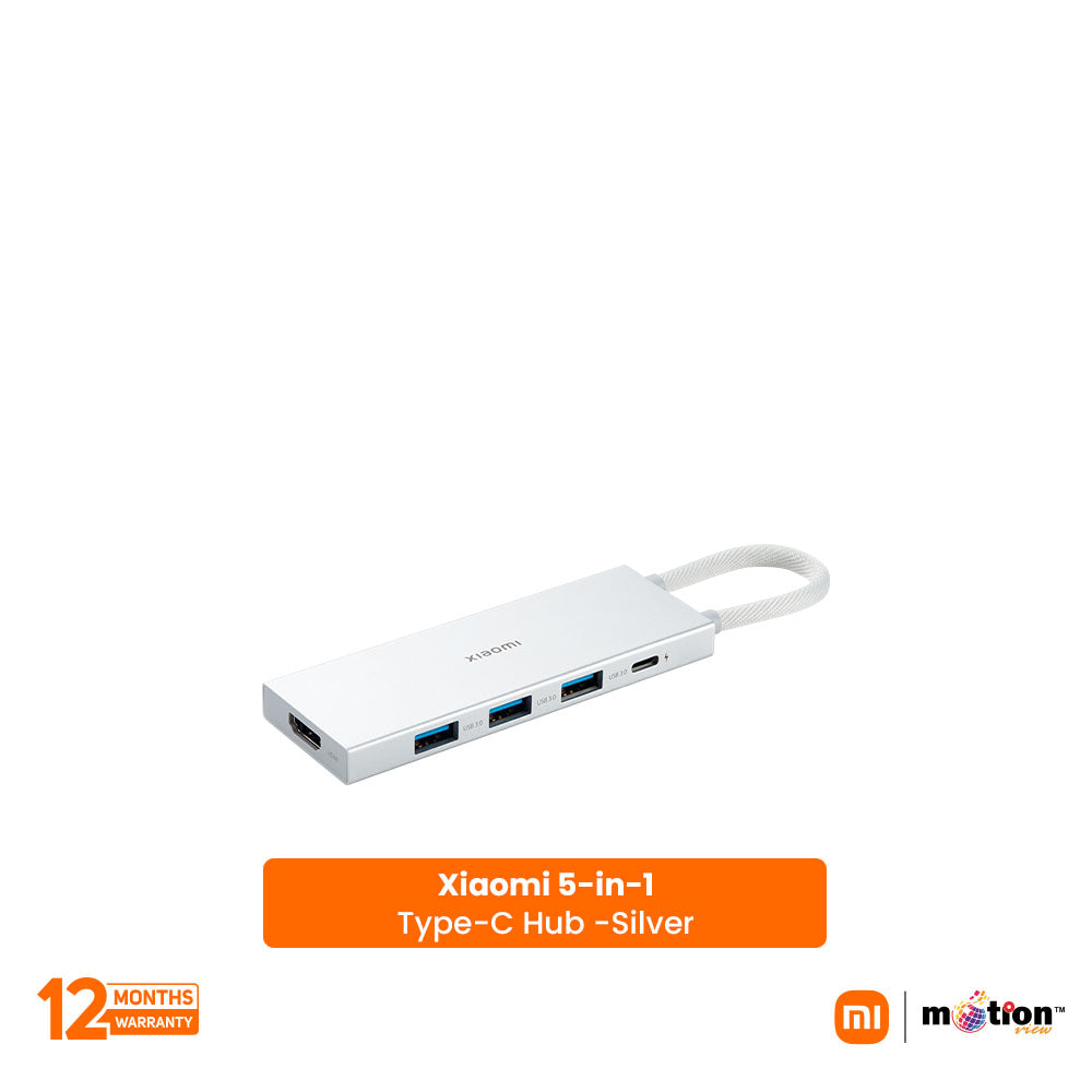 Xiaomi 5-in-1 Type-C Hub -Silver - Default Title