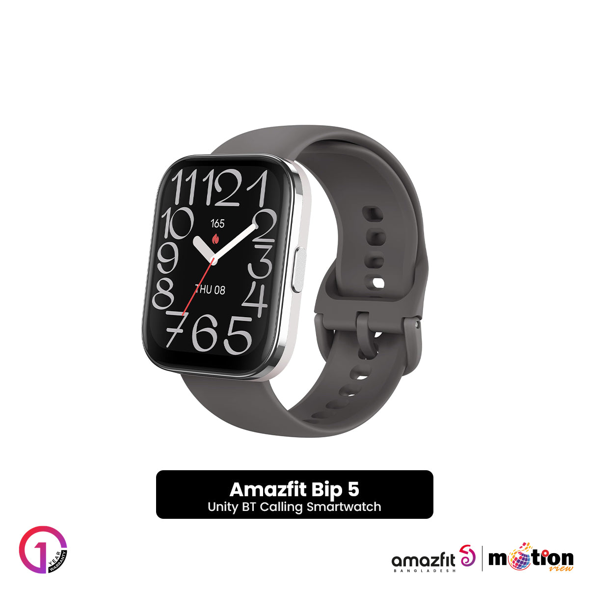Amazfit Bip 5 Unity BT Calling Smartwatch - Charcoal