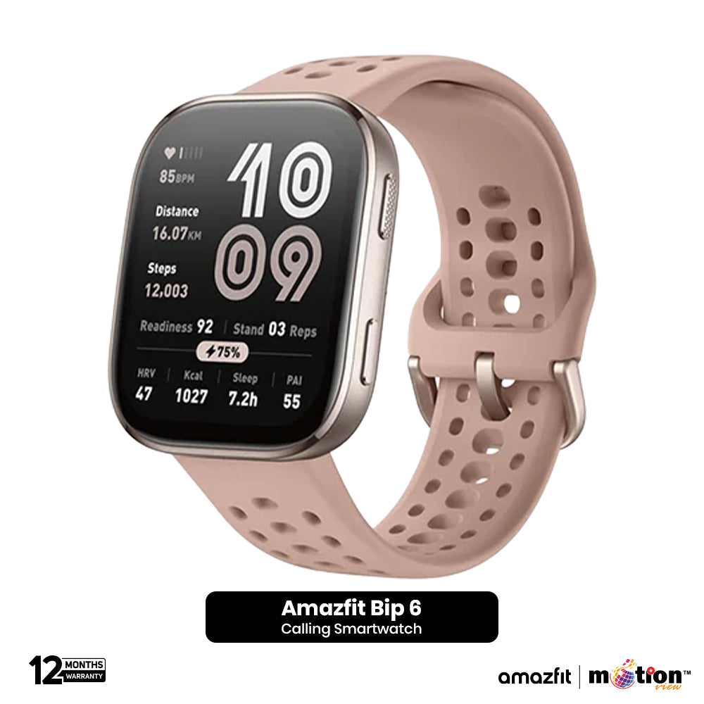 Amazfit Bip 6 BT calling Smart Watch - Blush