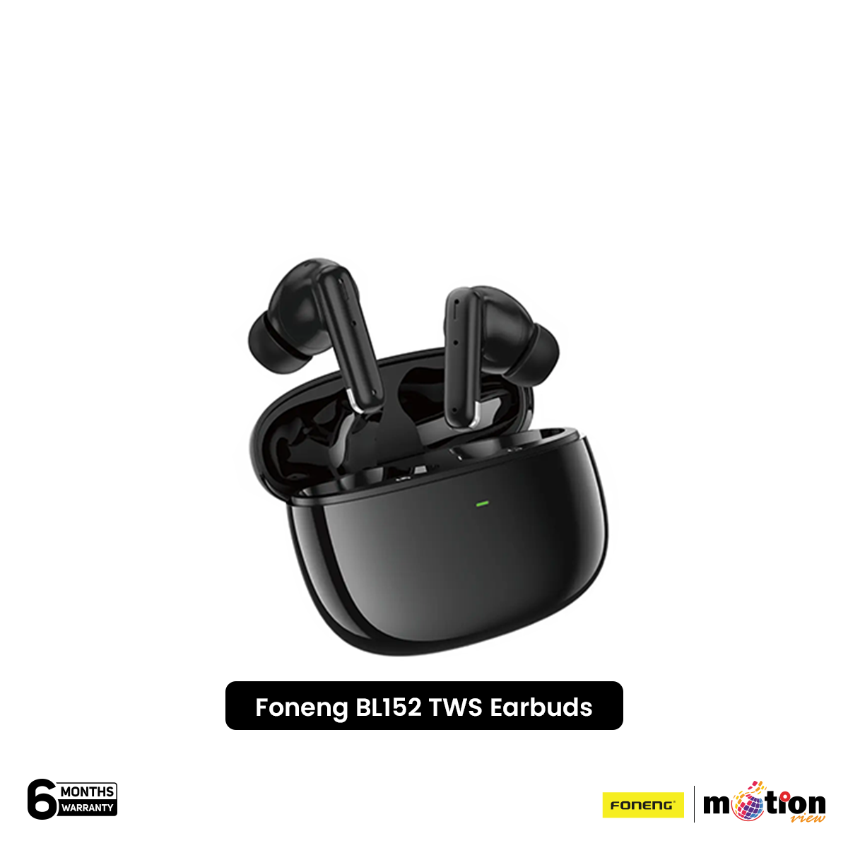 FONENG BL152 TWS Earphone ANC ENC Wireless Earphones Bluetooth Running In-Ear Headphones with Mic Touch Control - Black