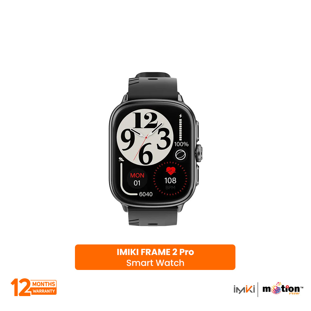 IMIKI Frame 2 Pro BT Calling Smartwatch - Black
