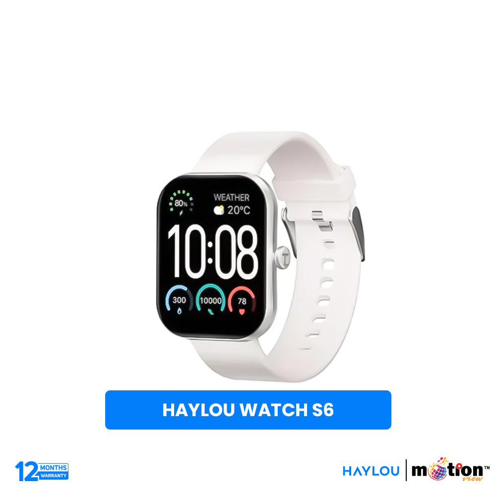 Haylou S6 2.01" TFT Bluetooth Calling With IP68 Water Resistance Smart Watch - Silver