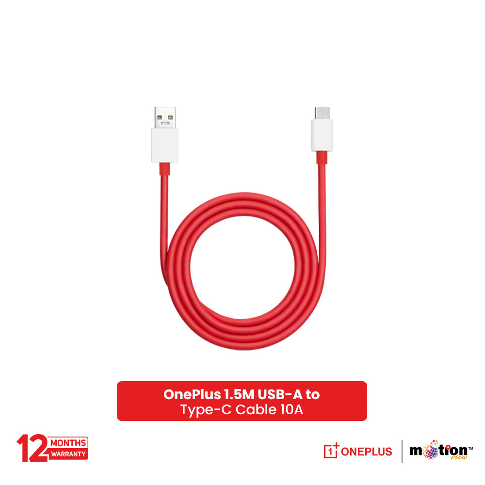 OnePlus 1.5M USB-A to Type-C Cable 10A EU-UN Box- Red - Default Title