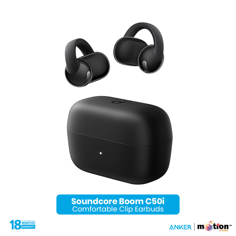 Soundcore Boom C50i Comfortable Clip Earbuds - Black