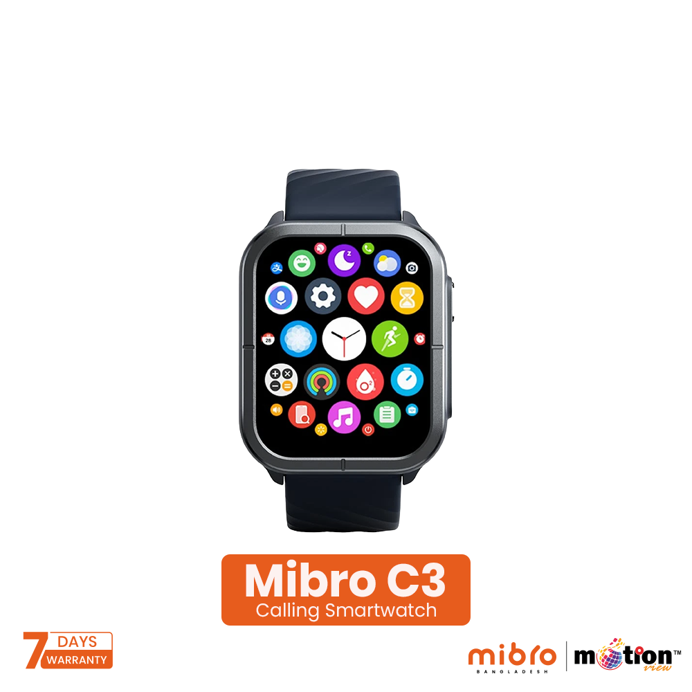 Mibro C3 Calling smart Watch 2ATM with Dual Straps - Navy Blue - Default Title