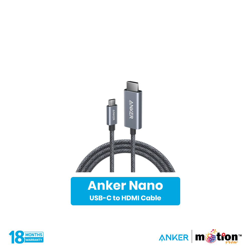 Anker Nano USB-C to HDMI Cable (6 ft, 4K, Braided) - Default Title