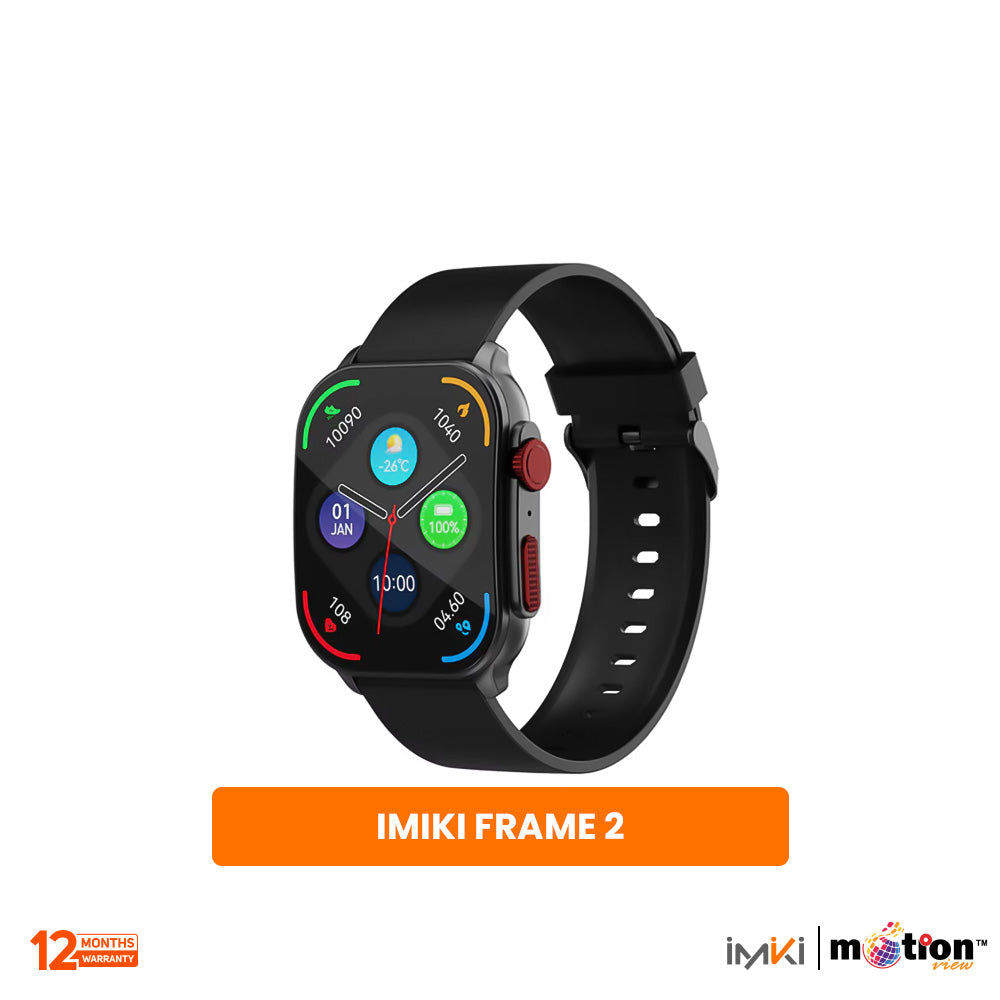 IMIKI Frame 2 AMOLED 2.01" HD Screen With Always-On Display Smart Watch - Black