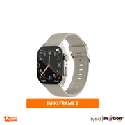 IMIKI Frame 2 AMOLED 2.01" HD Screen With Always-On Display Smart Watch - Titanium+Beige