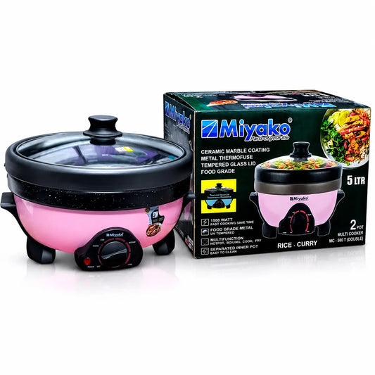 Miyako MC-580T Double Pot Multi Cooker Electric Cooker - 5 Liter