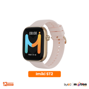 IMIKI ST2 BT Calling Smartwatch with 100+ Watch Faces - Gold