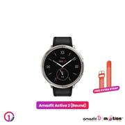 Amazfit Active 2(Round) 1.32inch Smartwatch (Premium) Dual Strap(Leather + Silicone) - Default Title