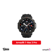 Amazfit T-Rex 3 Pro 1.5" Amoled Display With 3000-nit Rugged Smartwatch- Black - Black