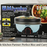 Miyako MC-400T Electric Curry Cooker Double Pot - 3.5 Liter