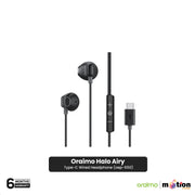 Oraimo Halo Airy Type C Wired Headphone (OEP-650) - Black