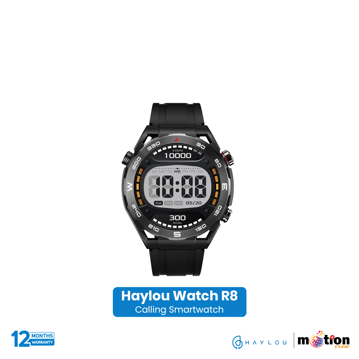 Haylou Watch R8 BT calling Smartwatch - Black