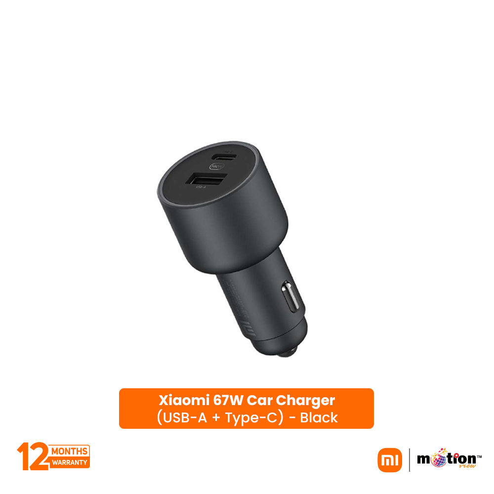 Xiaomi 67W Car Charger (USB-A + Type-C) - Black - Default Title