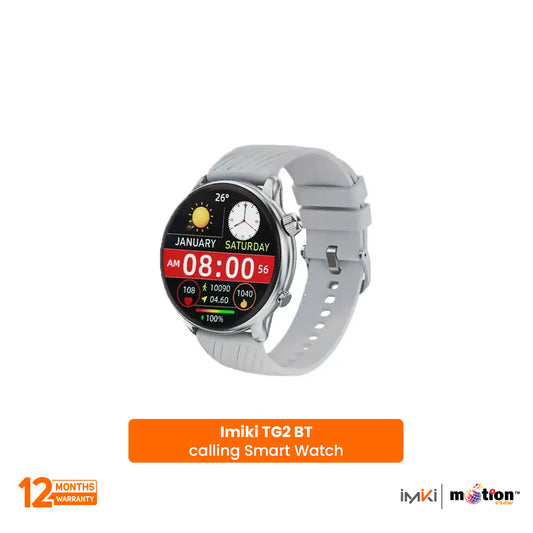 IMIKI TG2 1.43" AMOLED BT Calling Smart Watch with Silicon Strap - Default Title