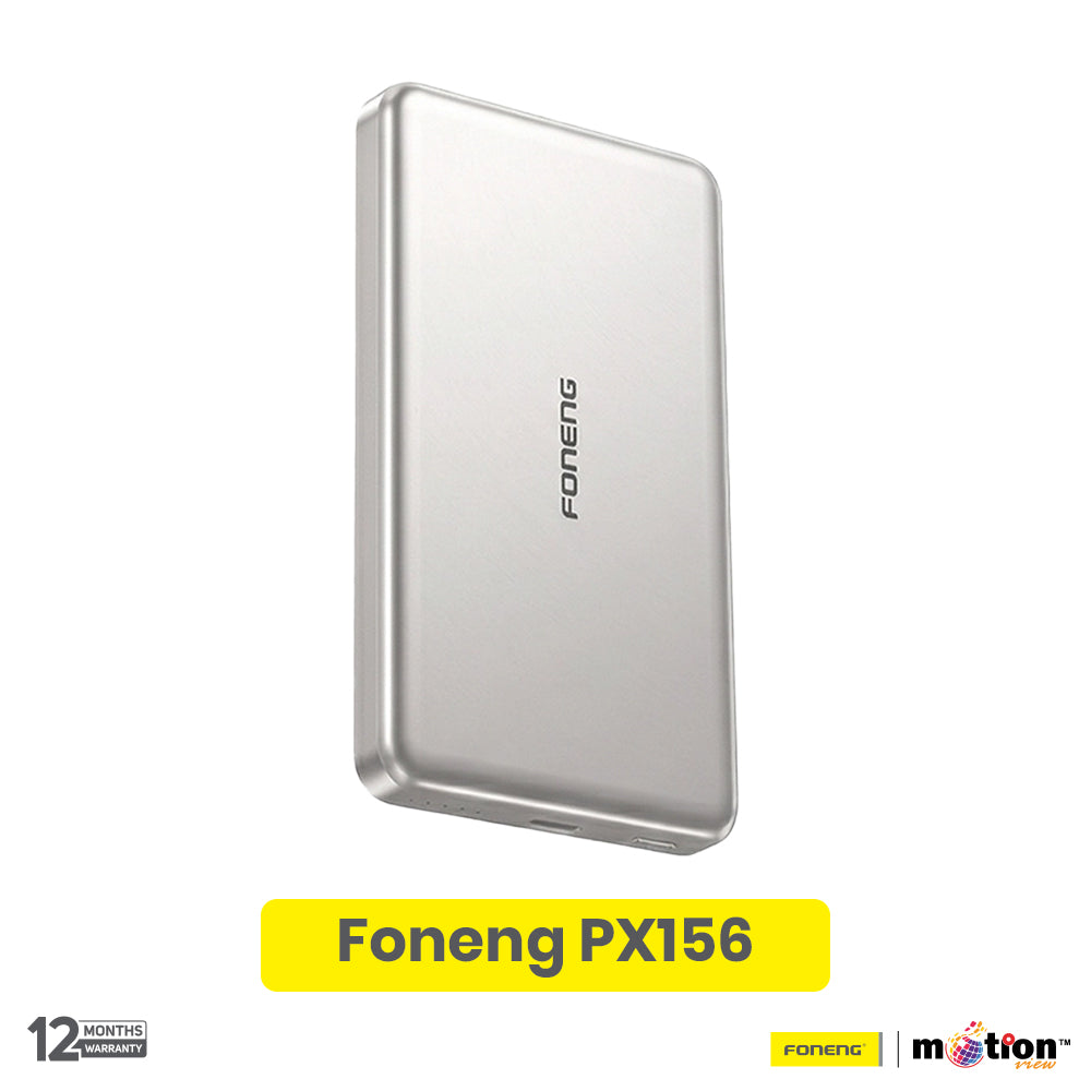 Foneng PX156 10000mAh Wireless Power Bank - Silver