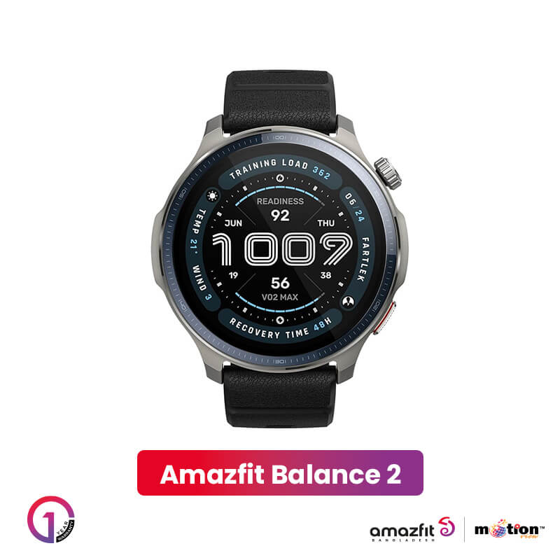Amazfit Balance 2 AMOlED 1 5" Smart Watch with 10 ATM & Ges l6 Satelite)- Black - Default Title