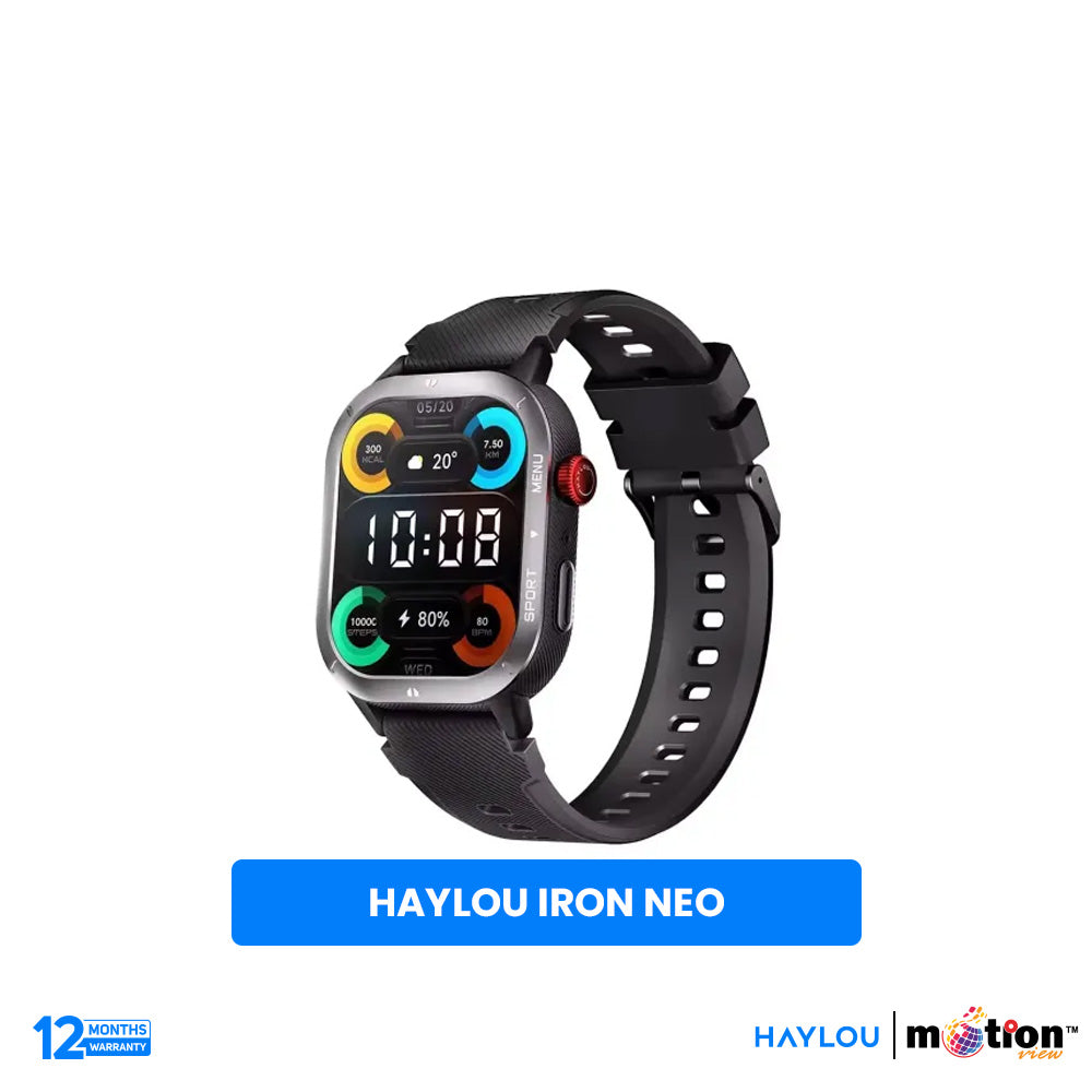 Haylou IRON Neo 1.95-inch TFT With 3ATM Waterproof Smart Watch - Black