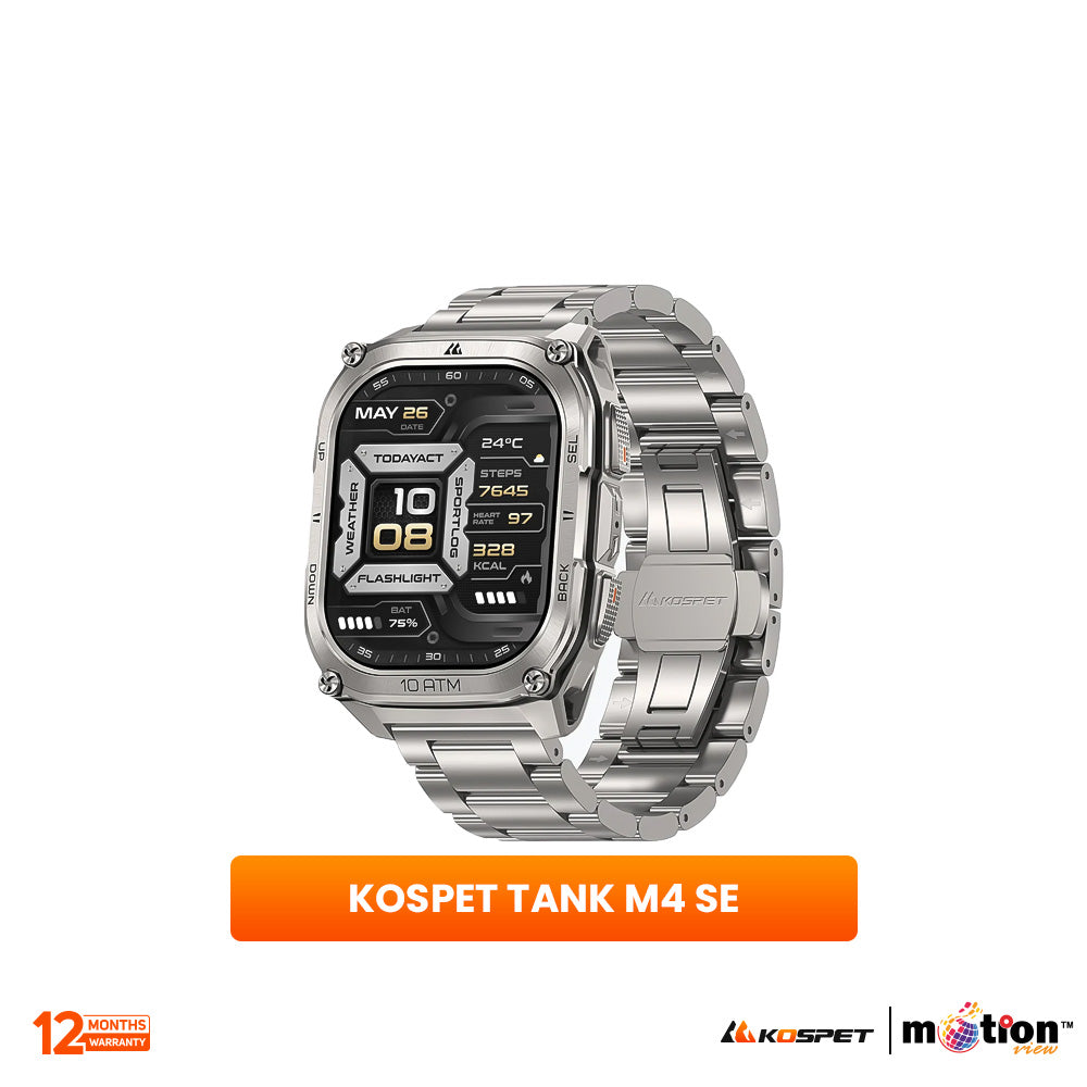 Kospet TANK M4 (Special Edition) 1.96" AMOLED 10 ATM Dive-proof With 4GB ROM SMARTWATCH - Silver