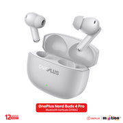 OnePlus Nord Buds 4 Pro Upto 55dB Noise Cancellation Bluetooth Earbuds - Gray