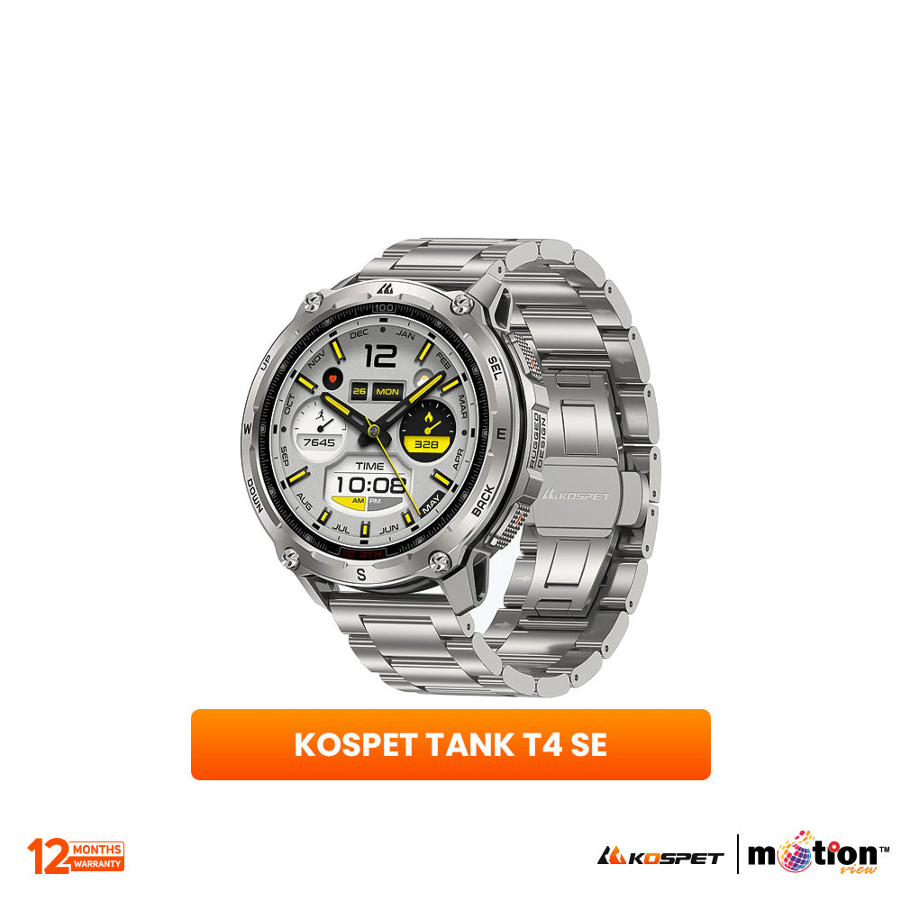 Kospet TANK T4 (Special Edition) 1.43" AMOLED 10 ATM Dive-proof With 4GB ROM SMARTWATCH - Silver