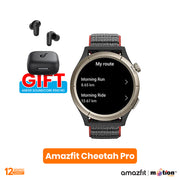 Amazfit cheetah Pro 1 45" AMOLED Corning Gorilla Glass 3 Dual Band 5ATM Sports Design (Round)- Run Track Black - Default Titl