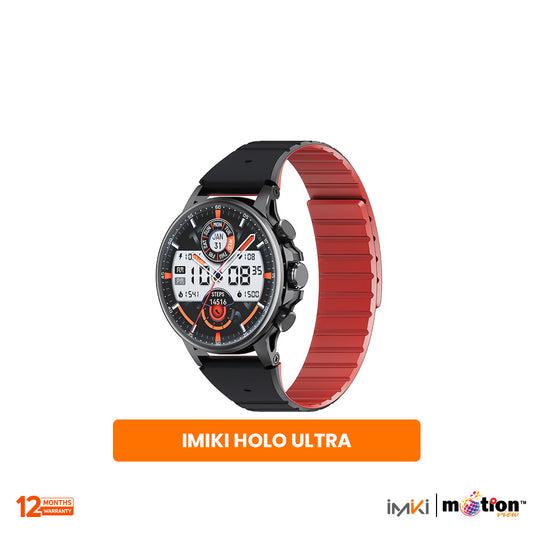 IMIKI HOLO Ultra 1.6" AMOLED With 100+ Sports Modes Smart Watch with Magnetic Strap - Black
