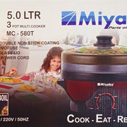 Miyako Curry Cooker MC-580T 5 Liter (3 Pot Multi Cooker)