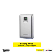 Foneng (PX126) 20000mah 22.5w Fast Charging Portable Power Bank - Silver