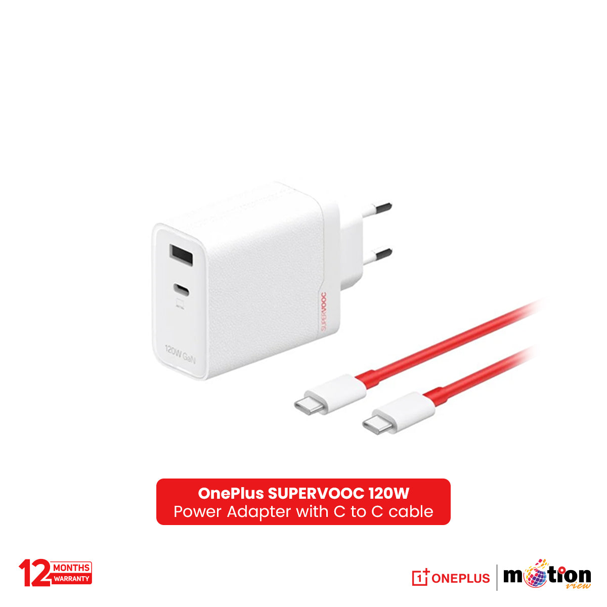 OnePlus SUPERVOOC 120W Dual Ports Power Adapter with C to Ccable - Default Title