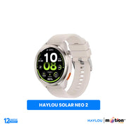 Haylou Solar Neo 2 1.43" AMOLED With Up-to 45 days Larger Battery (Silicone+Woven) Smart Watch - Silver