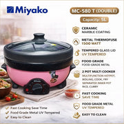 Miyako MC-580T Double Pot Multi Cooker Electric Cooker - 5 Liter