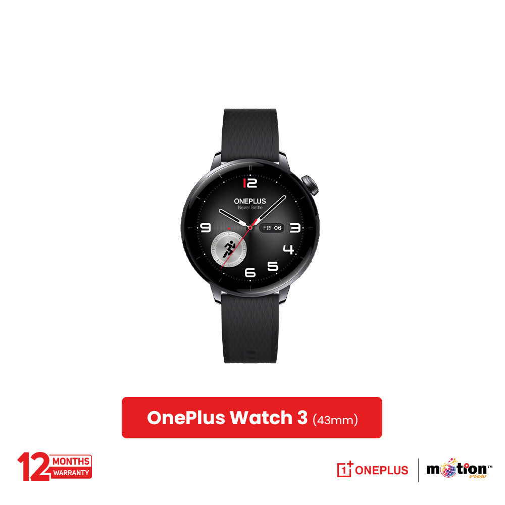 OnePlus Watch 3 43mm BT Calling 1.32" AMOLED 1000 nits 5ATM With 32GB/2GB RAM & Wear OS SmartWatch - Default Title