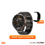 Kospet TANK T3 ULTRA 2 IP69K & 5 ATM Dive-proof (Special Edition) Dual Strap - Black