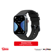 Kieslect KS2 Calling 2.01" FHD AMOLED 3ATM Smart Watch (Double Strap + Protector) - Grey