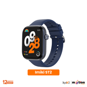 IMIKI ST2 BT Calling Smartwatch with 100+ Watch Faces - Blue