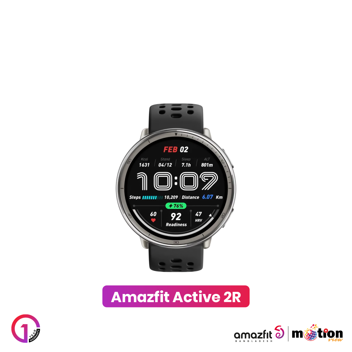 Amazfit Active 2 (Round) 1.32inch with 160+ Workout Modes Smartwatch (Basic) - Default Title