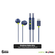 Oraimo Halo Airy Type C Wired Headphone (OEP-650) - Blue