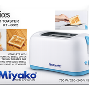 Miyako KT-6002 Bread Toaster - 2 Slice