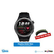 Haylou Solar Neo 1.53" Bluetooth Calling Smart Watch (Double Strap) - Black