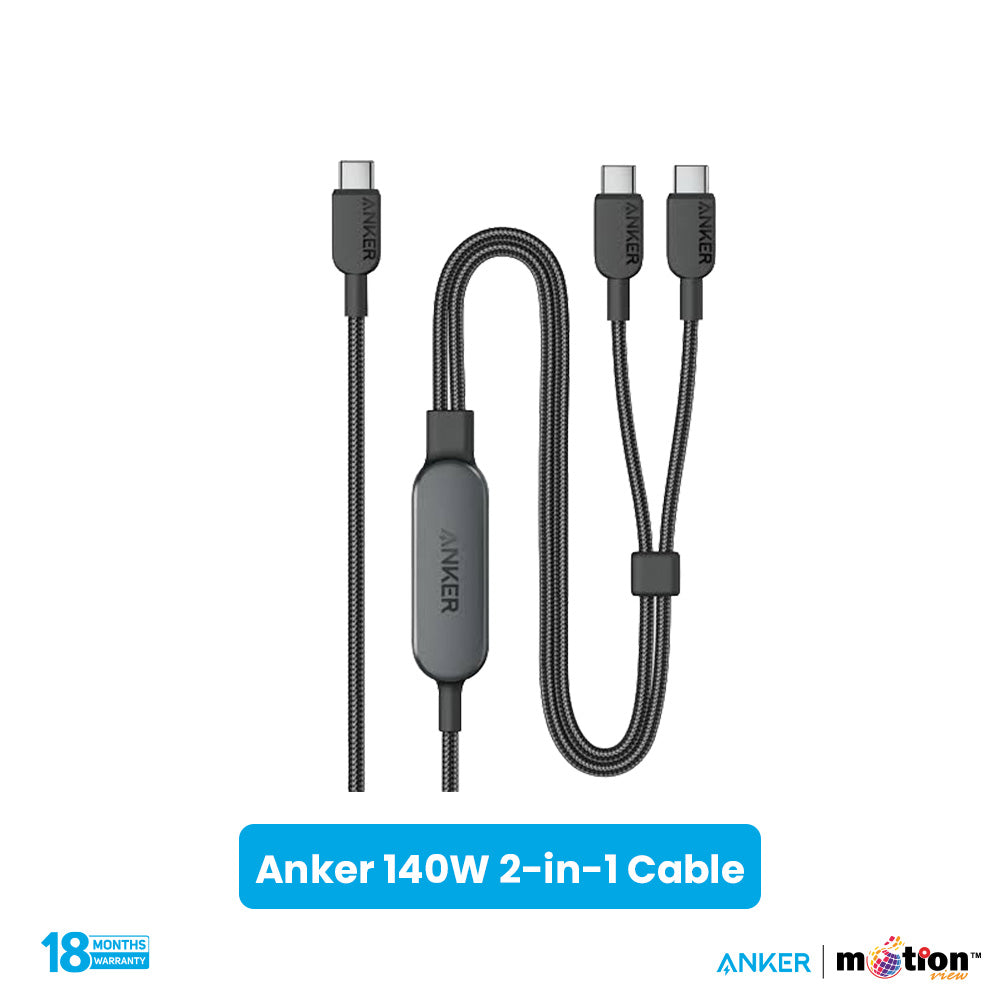 Anker 140W 2-in-1 USB-C to USB-C Cable - Default Title