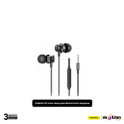 FONENG T67 In-Ear Metal Wired 3.5mm Earphone with Mic - Black