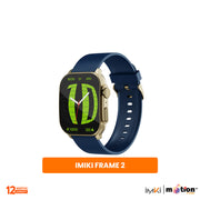 IMIKI Frame 2 AMOLED 2.01" HD Screen With Always-On Display Smart Watch - Gold+Blue