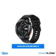 Haylou Solar Neo 2 1.43" AMOLED With Up-to 45 days Larger Battery (Silicone+Woven) Smart Watch - Black