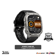 KOSPET TANK M3 Smartwatches For Men Women Smartwatch 480mAh Digital Fitness AMOLED AOD Bluetooth Watches - Silver