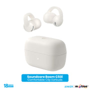 Soundcore Boom C50i Comfortable Clip Earbuds - White